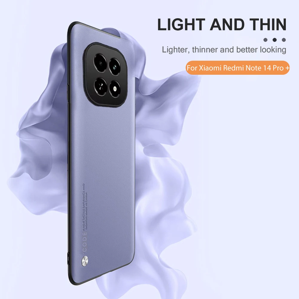 For Xiaomi Redmi Note 14 Pro Plus 14Pro＋ 2024 Shockproof Leather Lens protect shell Readmi note14proplus 5G TPU Soft Frame case