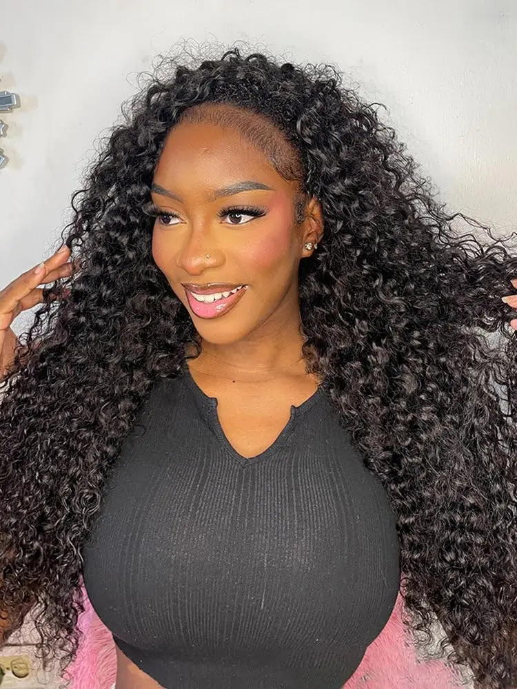 

Deep Wave Wear and Go Glueless Wigs 7x5 Lace Front Wigs Human Hair Transparent 13X6 HD Lace Frontal Curly Wigs Human Hair 250%