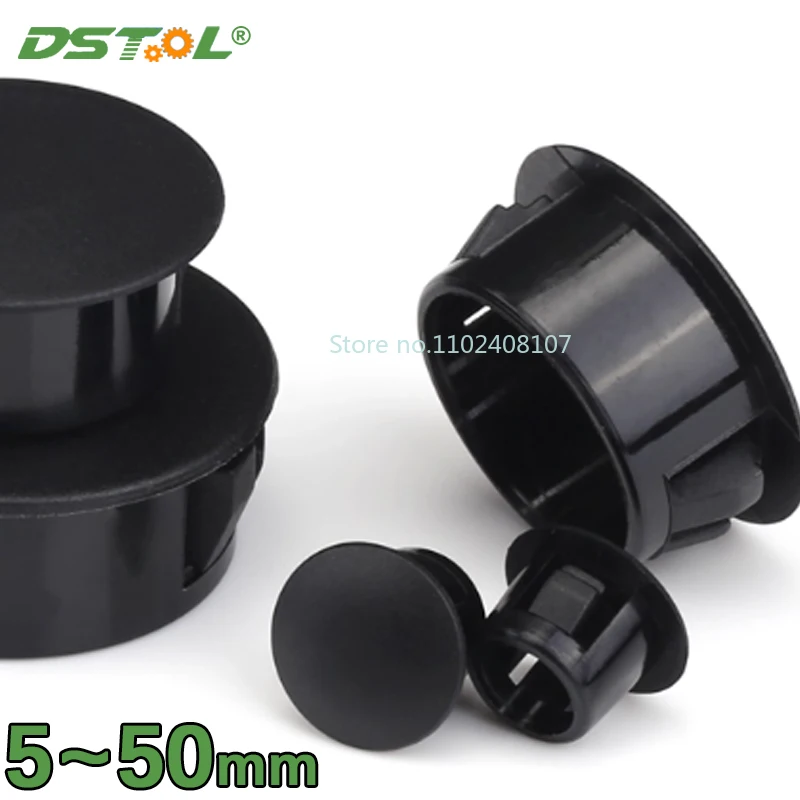 Диаметр-5-50-мм-защелкивающиеся-пластиковые-крышки-из-полипропилена-черная-заглушка-с-круглым-отверстием-нейлоновые-противоугонные-заглушки-для-дверных-крышек