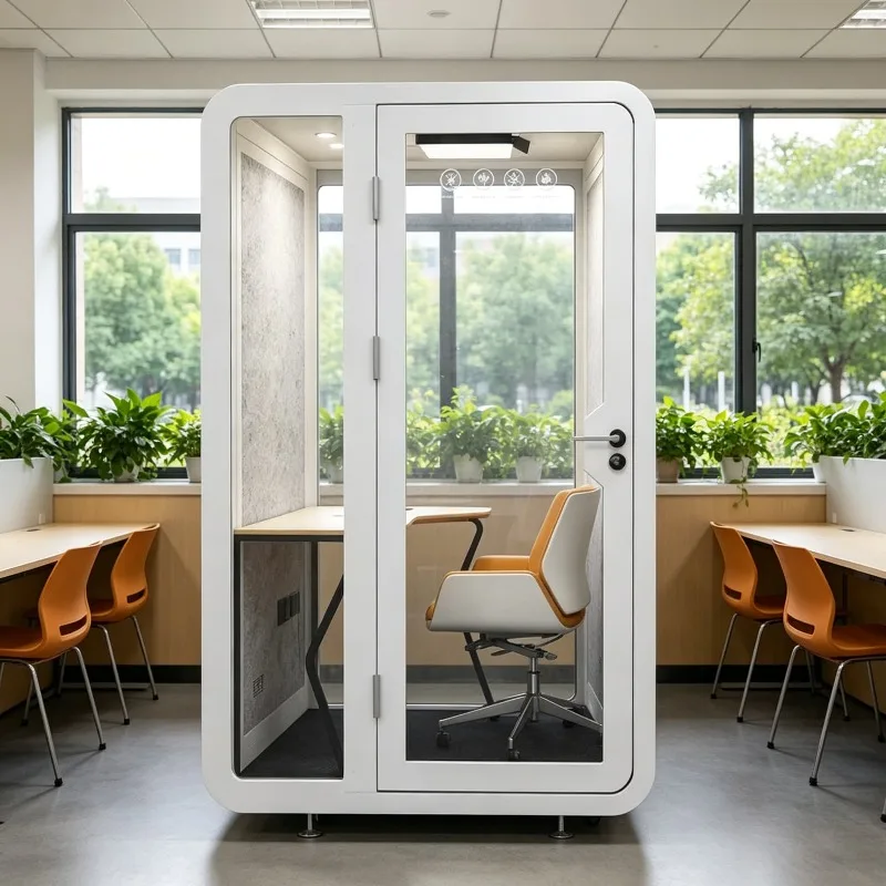 Movable Home Silent Cabin Customized Acoustic Sound Blocking Privacy Pod Modular Phone Booth Office