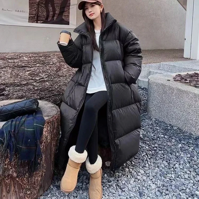 Solid Winter Coat Women Long Parka Thickened Oversized Plus Size X-Long Cotton-padded Jacket Winter Jacket Women Clothing New