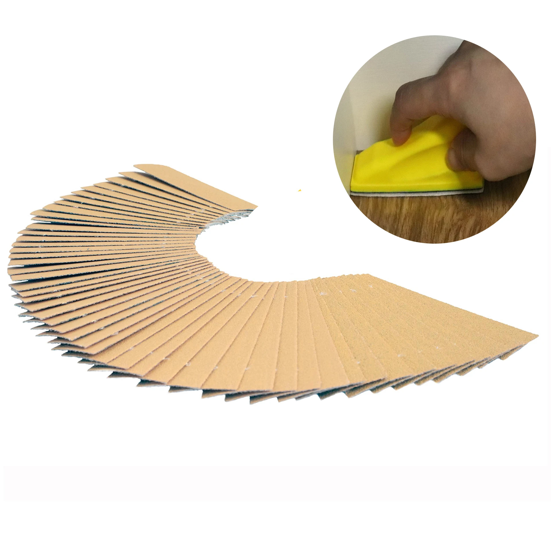 20 Stück 3,5 Zoll Mini-Schleif scheibe Detail Schleifpapier 40-100 Körnung für Mini-Hands chleif block Werkzeuge für DIY Handwerk Holz polieren