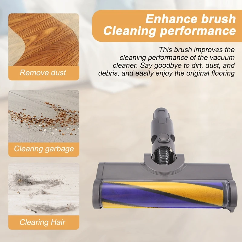 رأس فرشاة للمكانس الكهربائية اللاسلكية Dyson V6، DC58، DC59، DC61، DC62، DC74 مع ضوء LED أخضر للمنزل