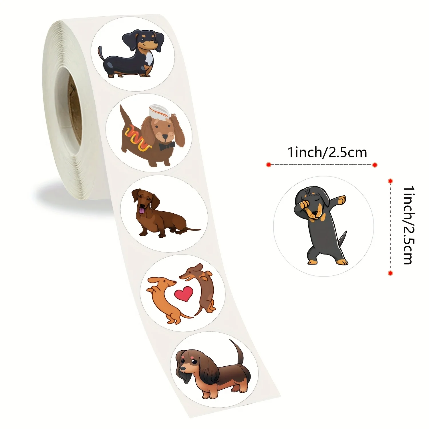 

500 милых подарочных наклеек с мультяшной собакой для DIY уплотнительных украшений ко Дню святого Валентина, наклейки для упаковки подарков, украшения, свадебный подарок