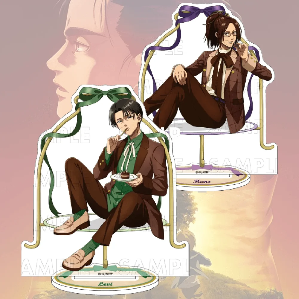 Anime Attack on Titan Eren Yeager 15cm Acrylic Stand Keychain Noble Suit Chair Tabletop Ornament Room Decor Figure Toy Gift