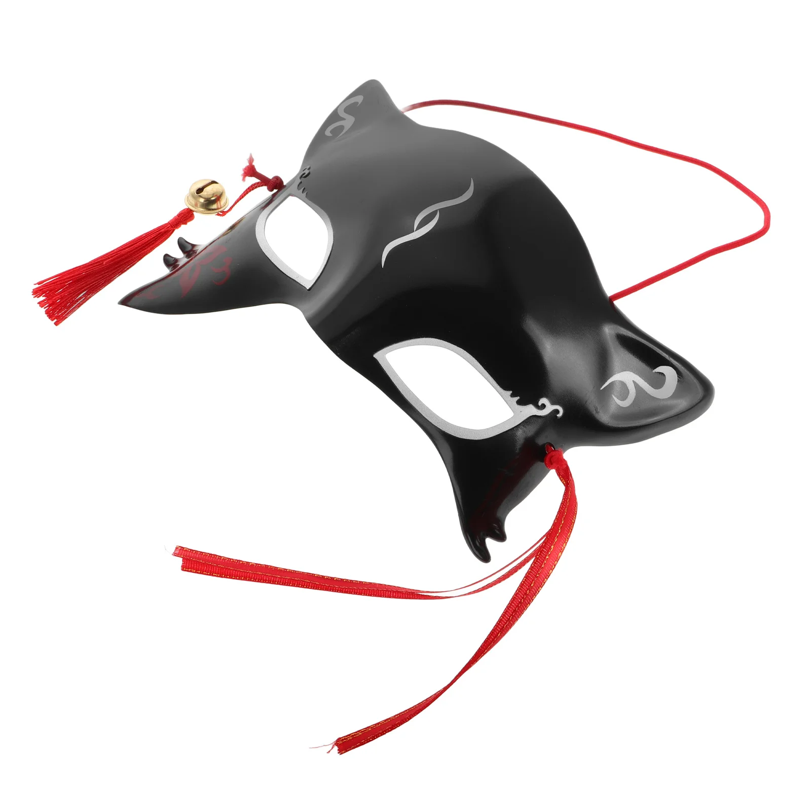 Topeng Rubah Jepang Natal Setengah Wajah Kostum Pesta Cosplay Topeng Halloween Lembut Nyaman Dapat Disesuaikan