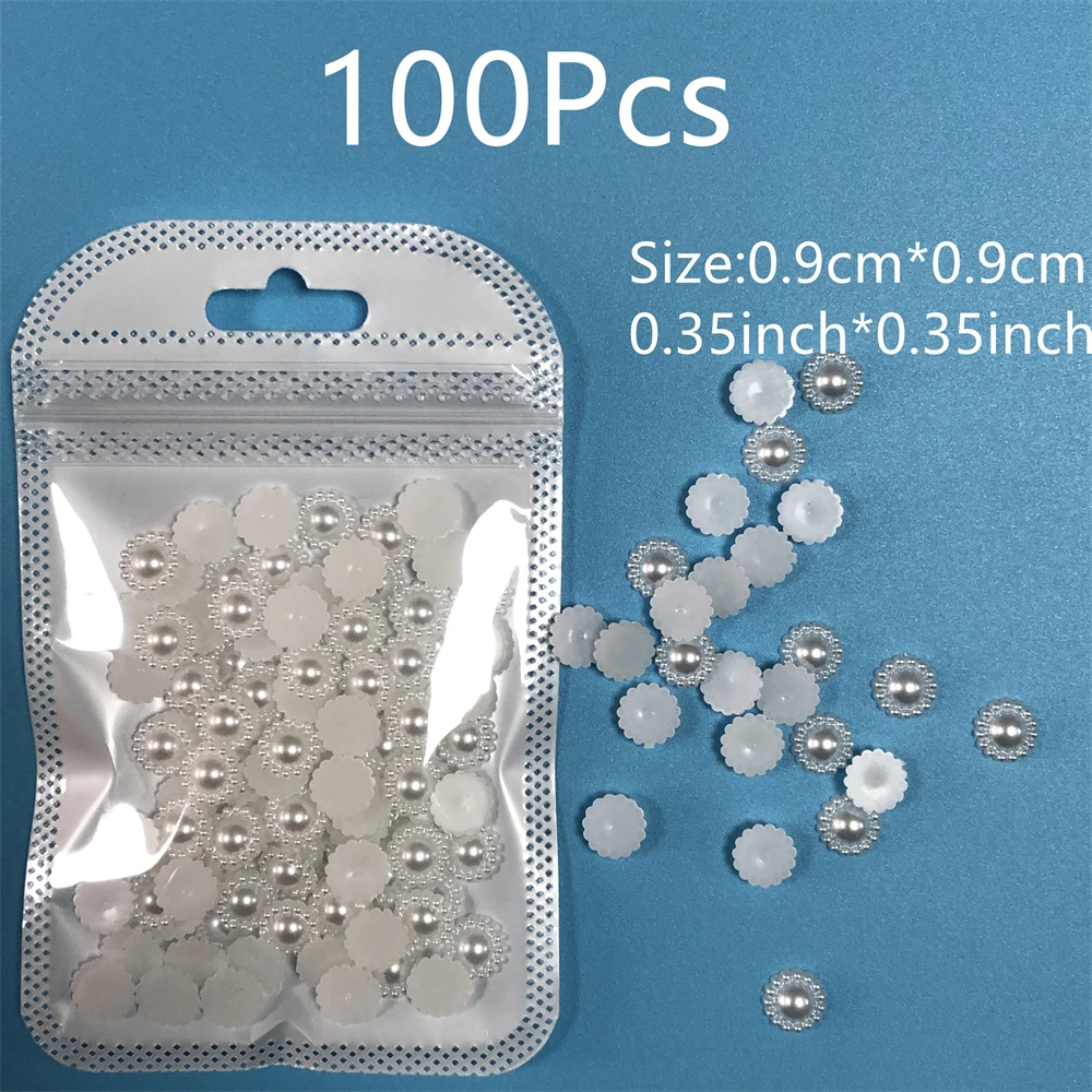 100Pcs New Fashion Small Circle 3D Heart Shape Resin Nail Charms Diy Computer Laptop Keyboard Sound Decorations Part Bulk Supply