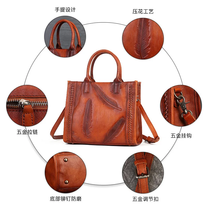 MOTAORA Vintage Purses And Handbags High Quality 2024 Luxury Designer Handbag For Women Genuine Leather Hand Bags For Woman New