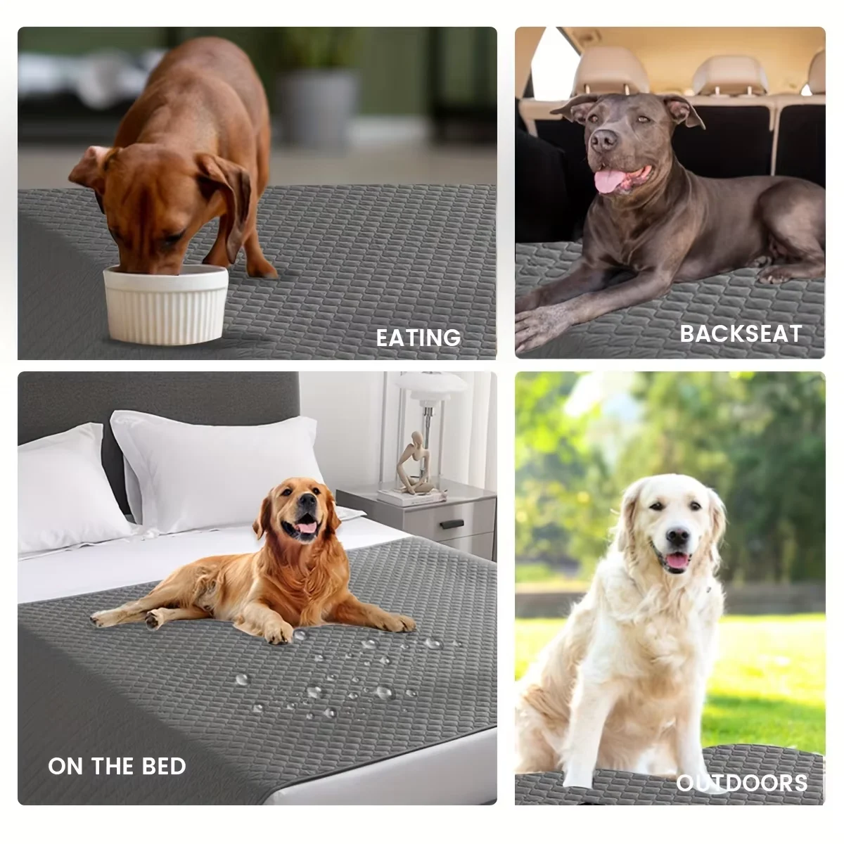 Small Check Pet Mattress,Washable PU Foam Dog Mat,Non-Slip Furniture Protector,Soft Bed Cover for Cats Dogs view 5