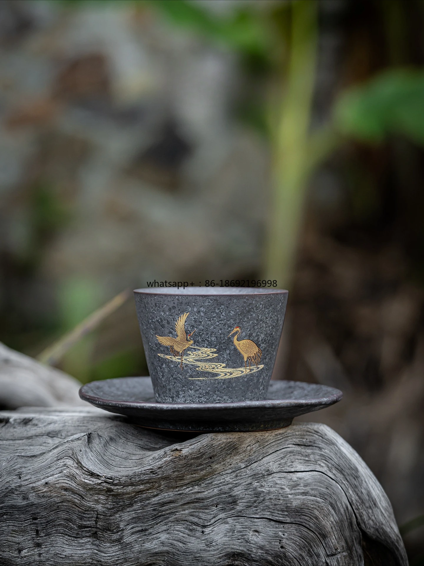 Guochao 220ml Handmade Ceramic Coffee Cup Saucer Latte Latte Flower Breakfast Afternoon Tea Cup Gift