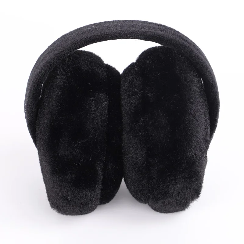 Nuova pelliccia di colore solido signore paraorecchie autunno e inverno caldo e confortevole Unisex sci pelliccia cuffie Casque Antibruit carino