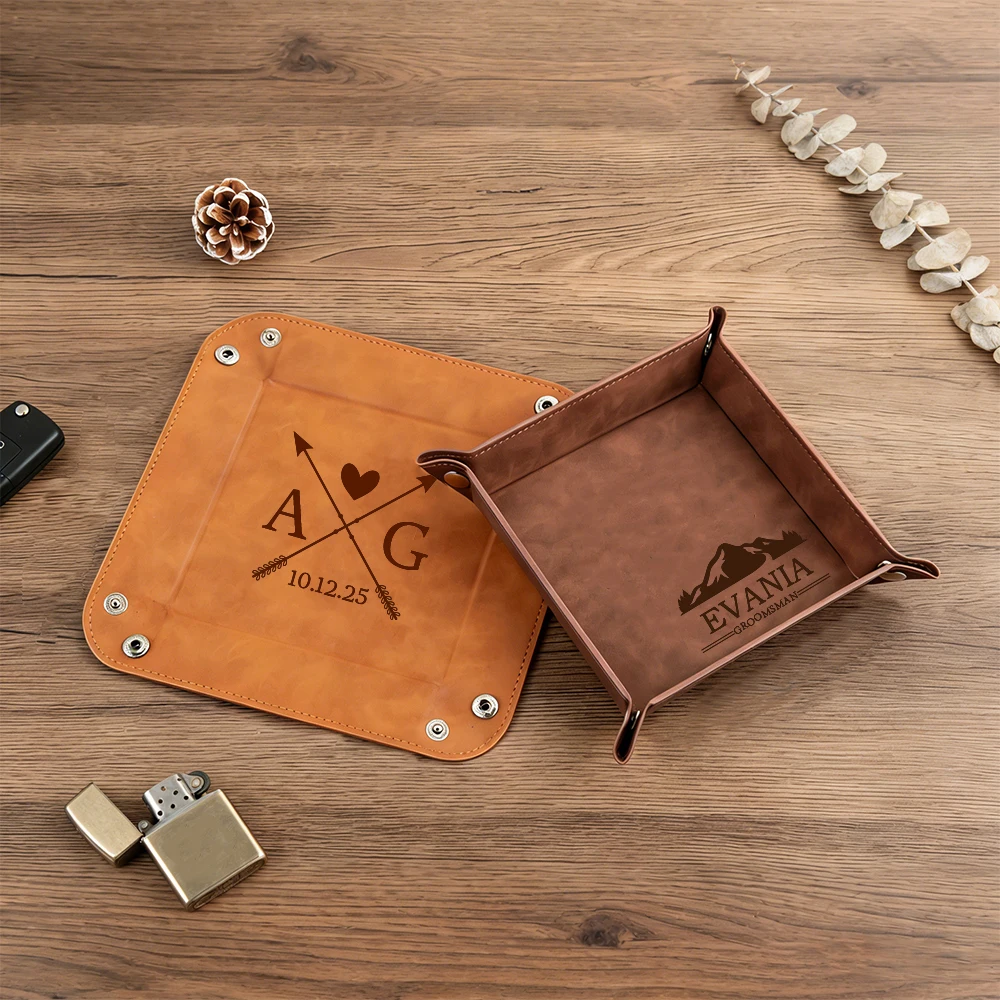 Personalized Engraved Faux Lea - огляд і ціна Men'S Grooming Wedding Day
