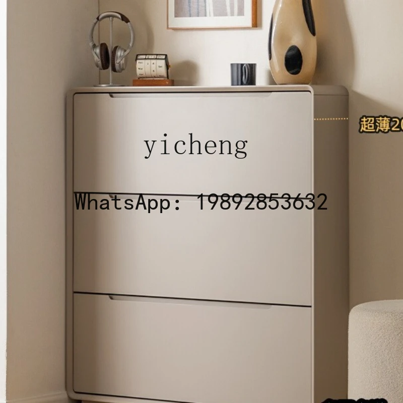 B-2     ultra-thin tipping bucket shoe cabinet enters  against the wall and the entrance cabinet of the home