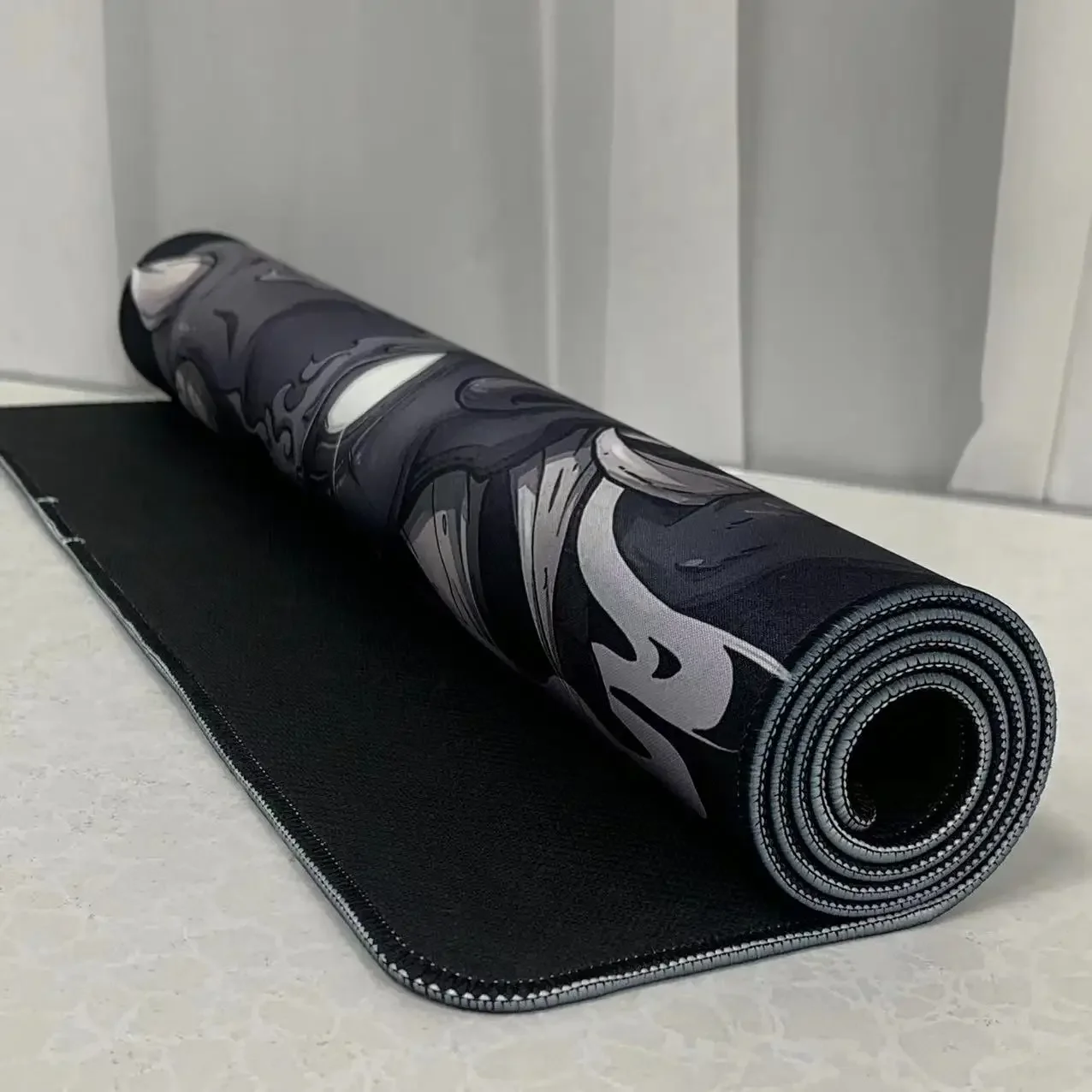 Japanese Anime Black Oni Mouse Pad Game Mini PC Desk Mat Non-Slip Rubber Laptop Playmat for Office Gaming Accessories for Gamer