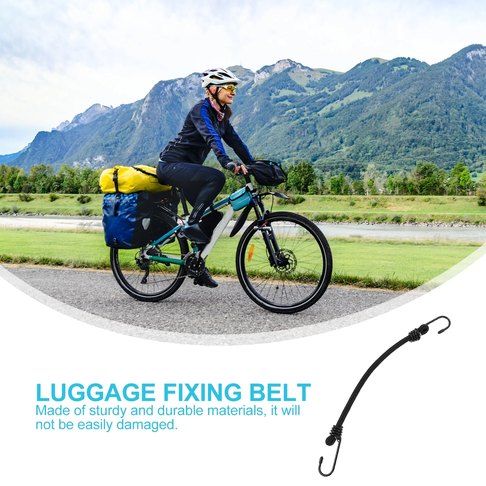 

5pcs Heavy Duty Bungee Cords Hooks Luggage Cargo Straps Elastic Binding Rope Vehicle Truck Trailer Motorcycle Fixing Belt Small