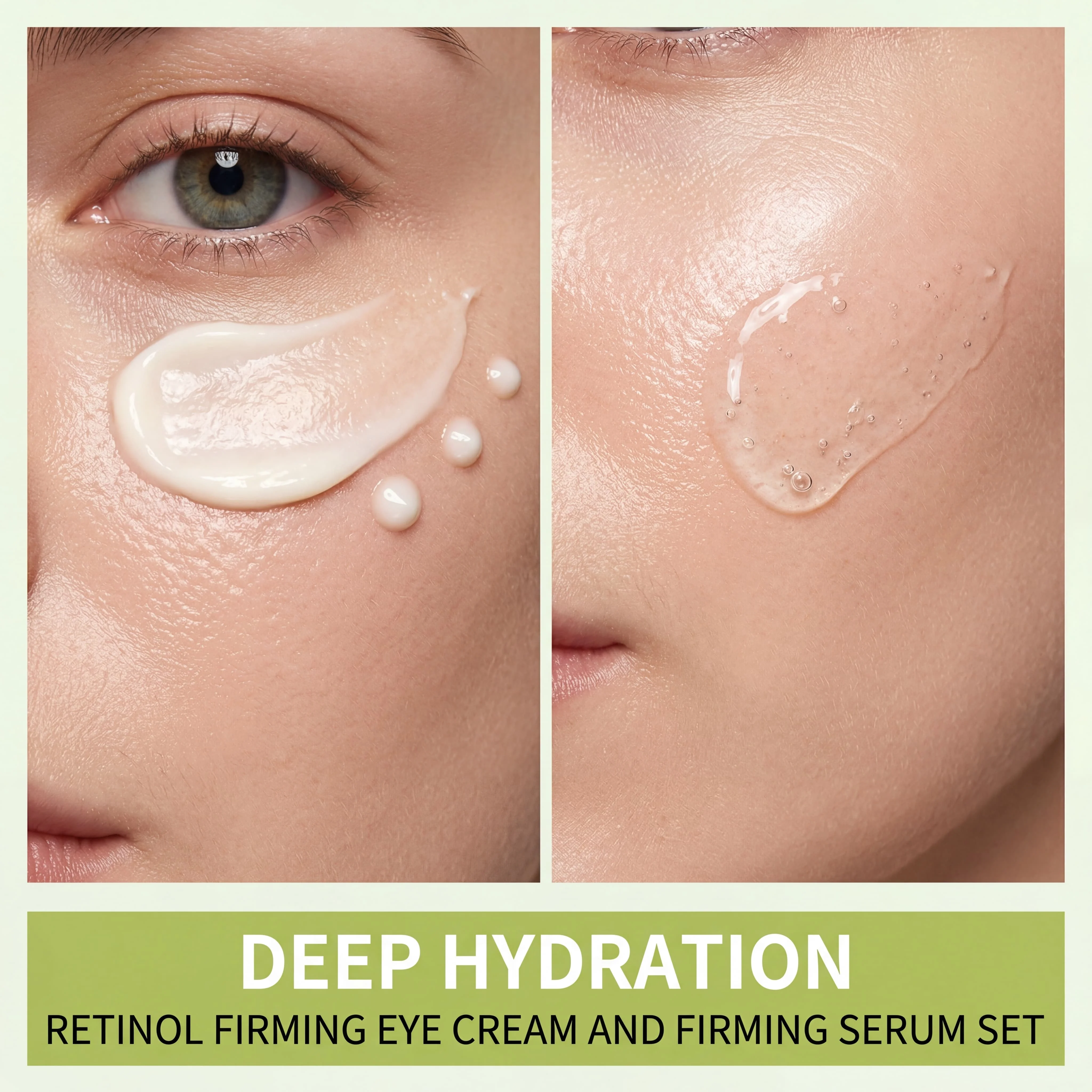 Retinol Facial Care Set Gentle Nourishing Eye Cream 15g Hydrating Face Serum 30ml Gentle Daily Skin Barrier Duo 2pcs 1set