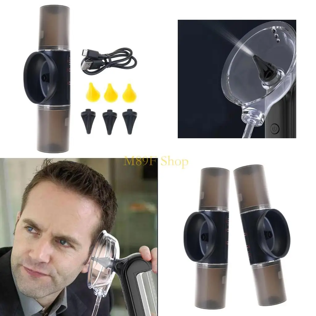 

M89F Water Powered Ear Cleaners,Ear Wax Removal Electric Ears Cleaning 6 Tip