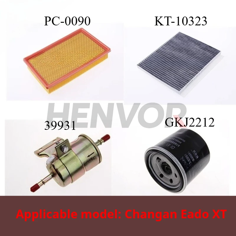 Luchtfilter oliefilter airconditionerooster drie filters vier filters onderhoudsaccessoires