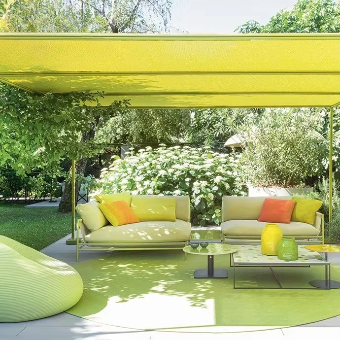 Modern Durable Outdoor Garden Sofa Set Aluminum Frame UV-Resistant PE Rattan Quick-Dry Waterproof Cushions Comfortable