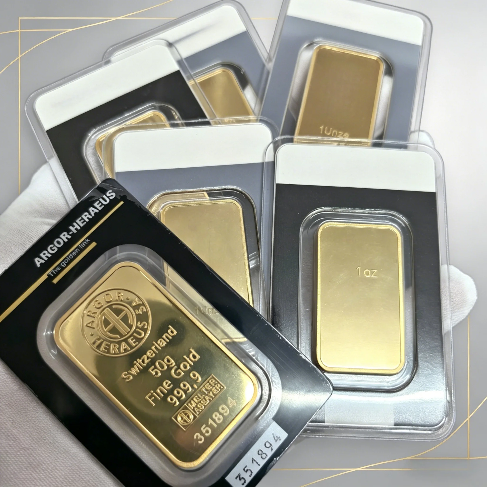 Non-Magnetic 2.5g 5g 20g 1oz High Quality Gold Plated Bar Gold Plated Bullion Sealed Packaging Collectibles For Business Gift