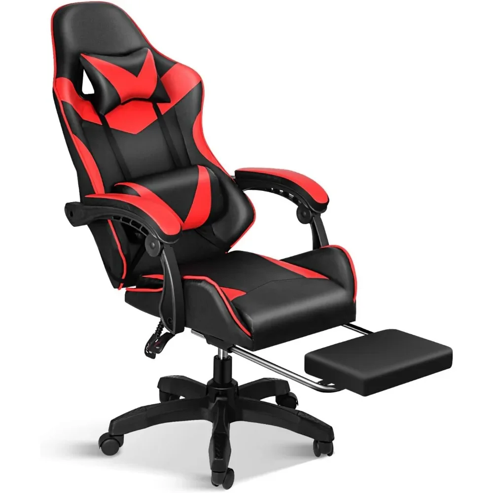 Gaming Stoel, Rugleuning En Zitting In Hoogte Verstelbare Draaibare Fauteuil Racing Office Computer Ergonomische Videogamestoel Met
