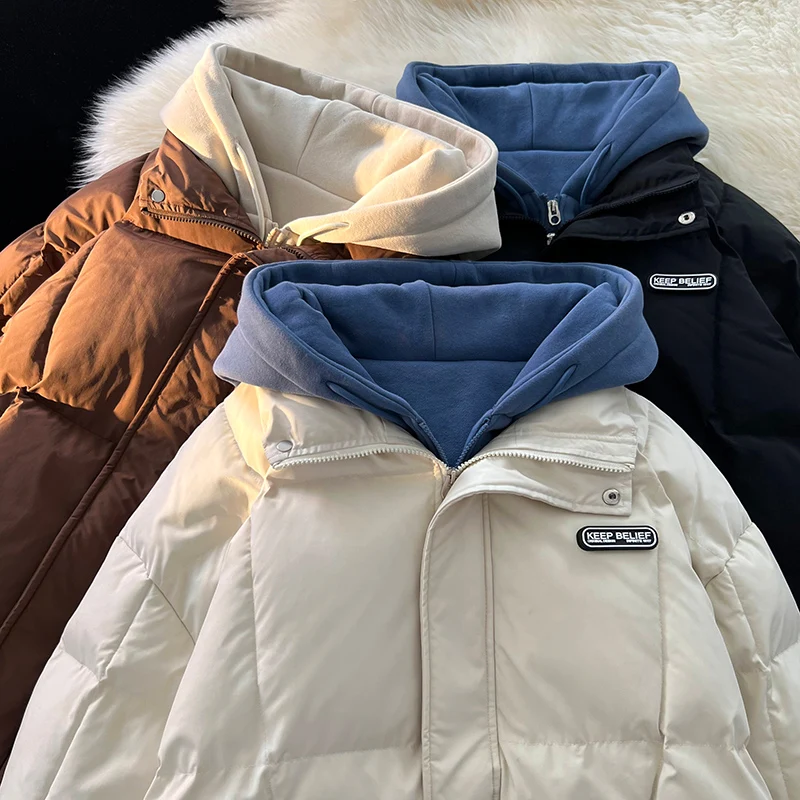 

Windproof and Waterproof Parkas Winter Warm Thicken Hooded Coat Fashion Casual Down Rain Jacket Thicken Hooded Puffer Jackets