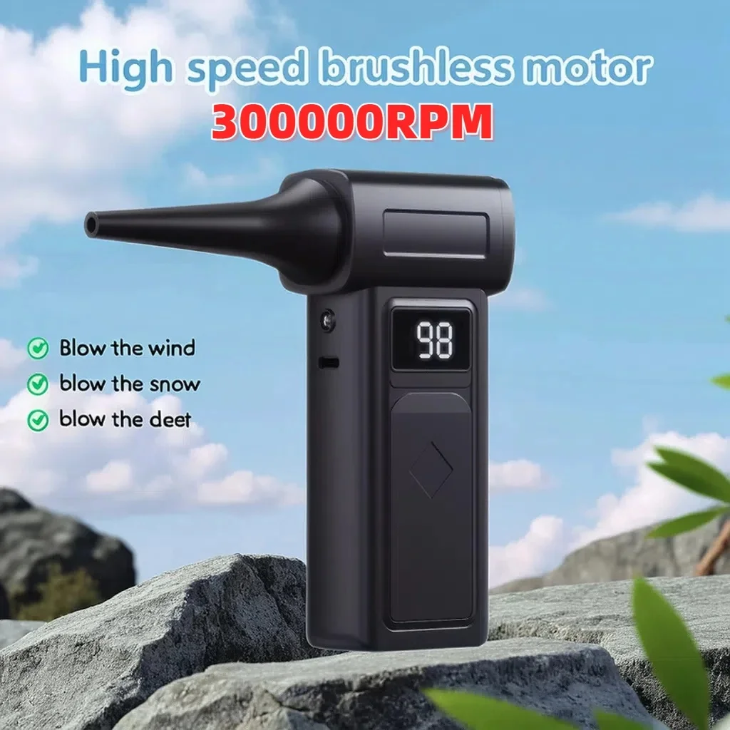 

300000RPM Turbo fan High Power Jet Fan Brushless Motor Variable Speed Dust Blower Cleaning Tool Air Duster Air Blower Handheld