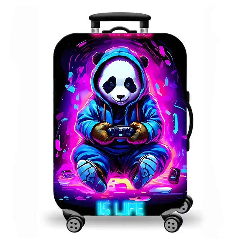 Luggage Cover, Mandala Galaxy Planet Street Animal Print Stretch Suitcase Protector, Washable Anti-Scratch Travel Baggage Cover