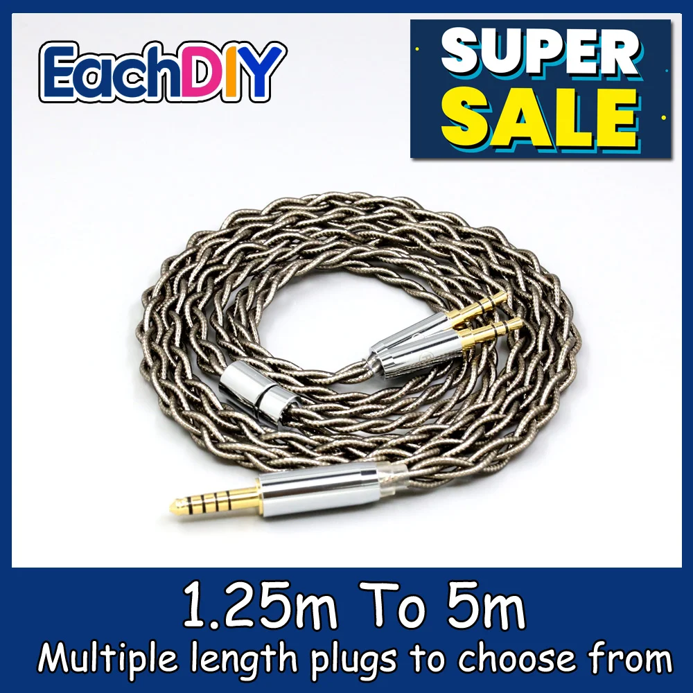 

99% Pure Silver Palladium + Graphene Gold Earphone Cable For Beyerdynamic T1 T5P II AMIRON HOME Kennerton M12S LN008205