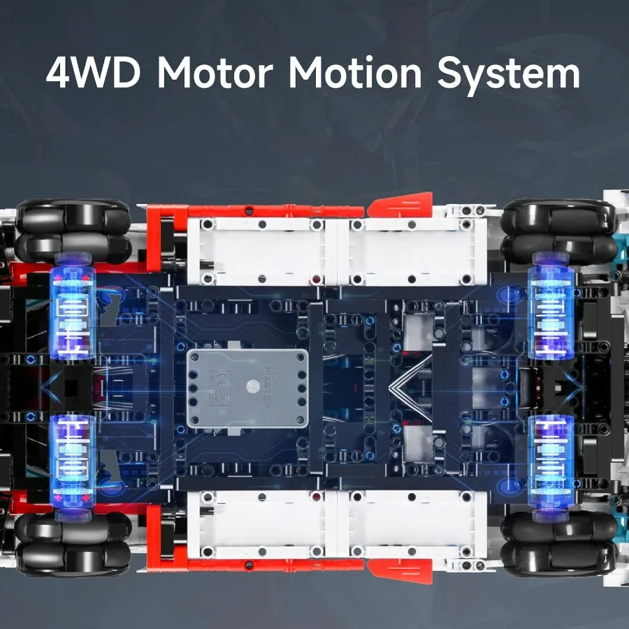 Supercar-bouwsets met eenvoudig drijvende wielen Afstandsbedieningsfunctie Elektrische GullWing-deuren Collectible 1:10 schaalmodel