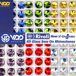 VDD Rivoli Multiple Colors Top Quality K9 Glass Sew On Rhinestones Crystal FlatBack Sewing Stones For DIY Garment Wedding Dress