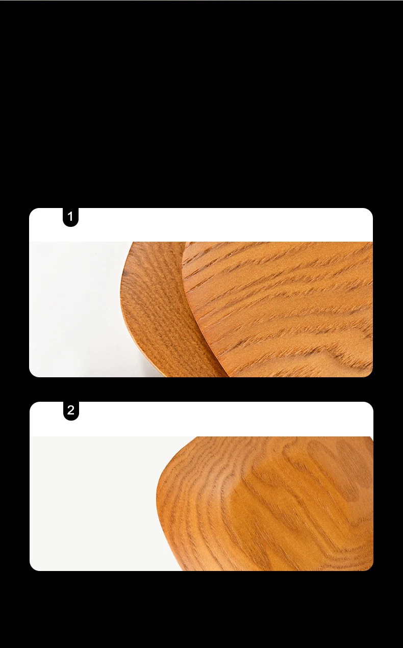 Oirlv Holzschmuck-Präsentationstablett - Natürliches Holzmaserungsdesign, ideal zur Präsentation von Schmuck, Halsketten und kleinen Accessoires. – Detail 9