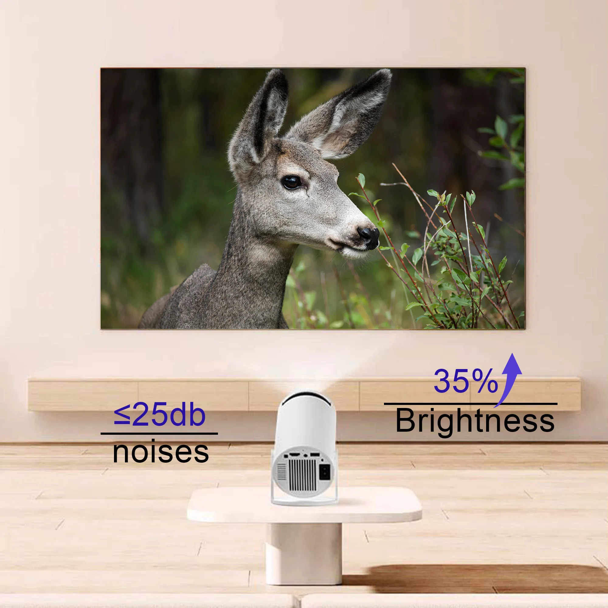 NATIVE 4K 1080P Android 11 Projector 200 ANSI Dual Wifi6 Home Cinema Outdoor portable 1920*1080P