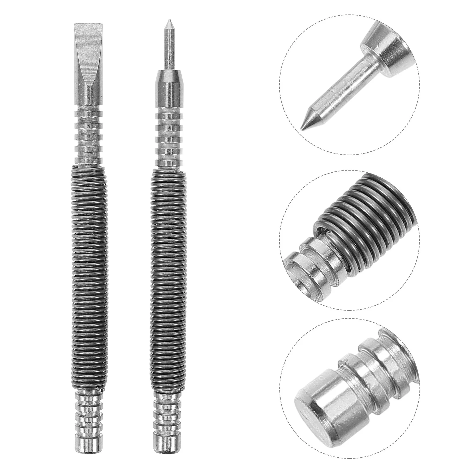 

1Set Spring Nail Punch Set Carbon Steel Dual Head Center Punch Nail Tool for Wood Metal Glass Multi-Purpose Durable