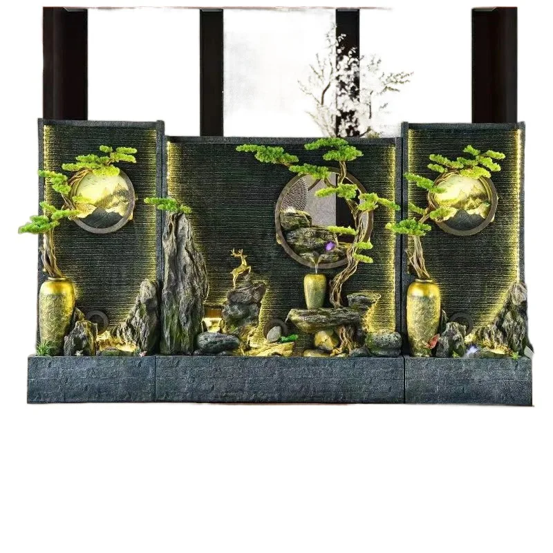 Custom. D It Curtain Wall Landscape Rockery Screen Ornaments Office Hall Hotel Opening Courtyard Fortune Wall Partit
