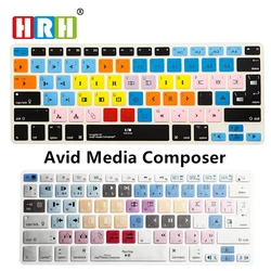 HRH Durable Avid Media Composer Shortcut Hotkey Silicone Keyboard Skin Cover For Macbook Pro Retina Air 13 15 17 Before EU/US