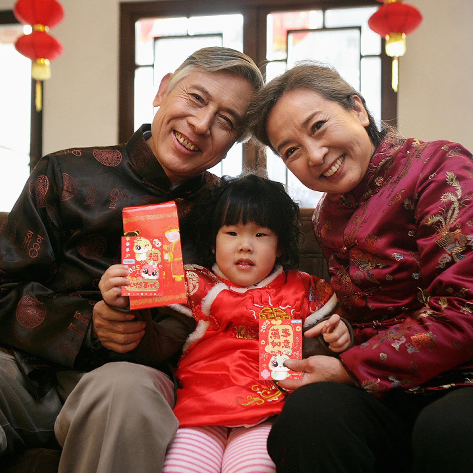 

60Pcs Chinese Red Envelopes Traditional Lucky Red Packets for Lunar New Year Spring Festival Money Saving Cash Envelopes