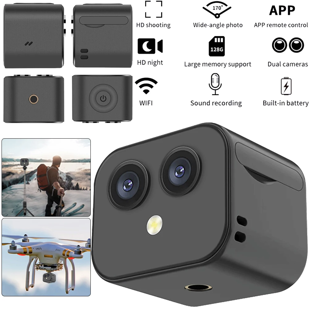 D3 WiFi Mini Camera 4K HD Wireless Camera Voice Video Recorder 4K HD Surveillance Camera Night Vision Security Monitoring Camera