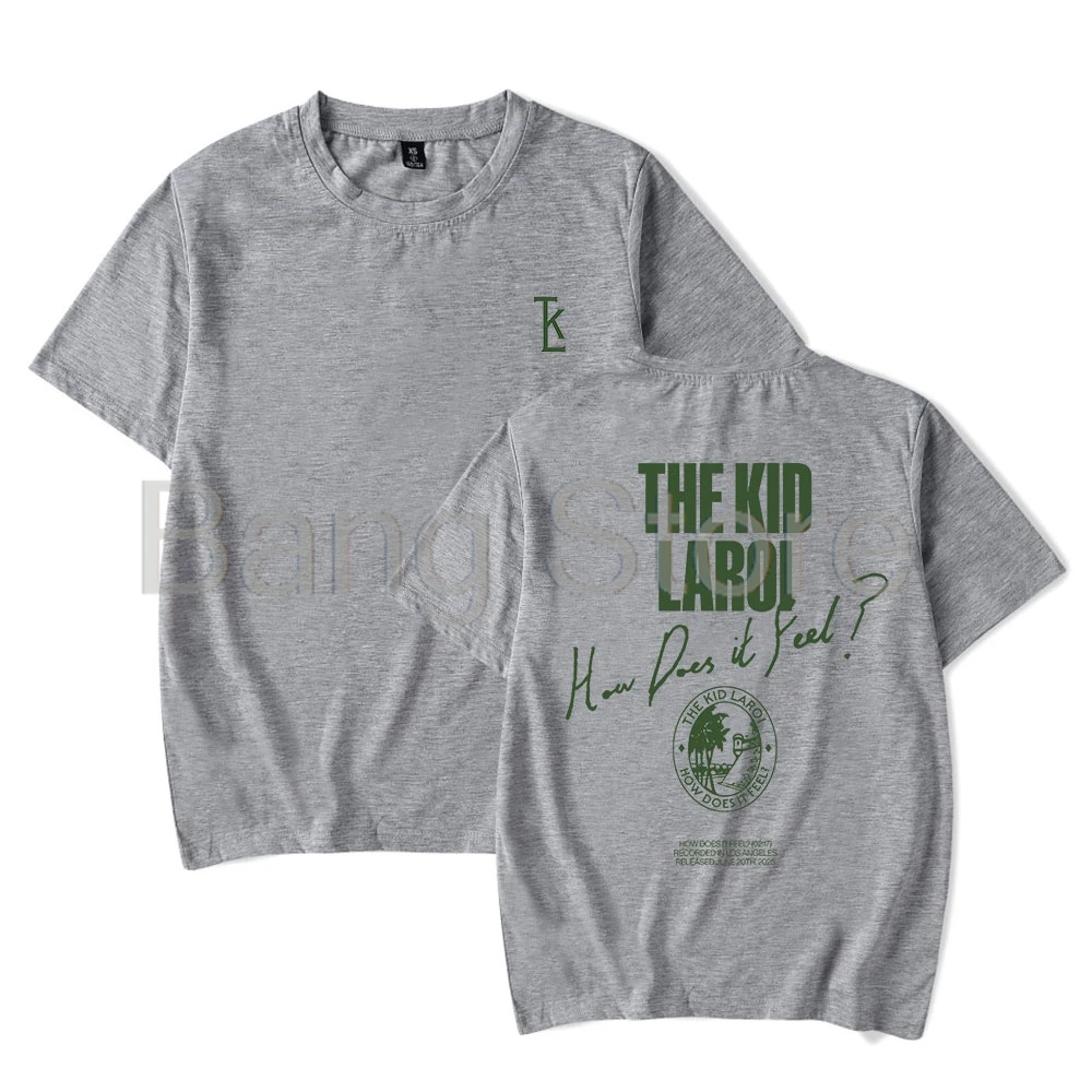 تي شيرت The Kid LAROI How Does Feel بأكمام قصيرة للنساء والرجال بياقة دائرية أنيقة للجنسين #3