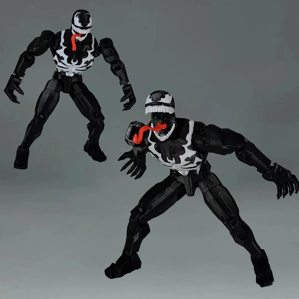 3D Printed Spiderman Venom Marvel Legends Superheros Toys Action Figures Anime Multi-Jointed Shapeshift Mannequin Model Gifts