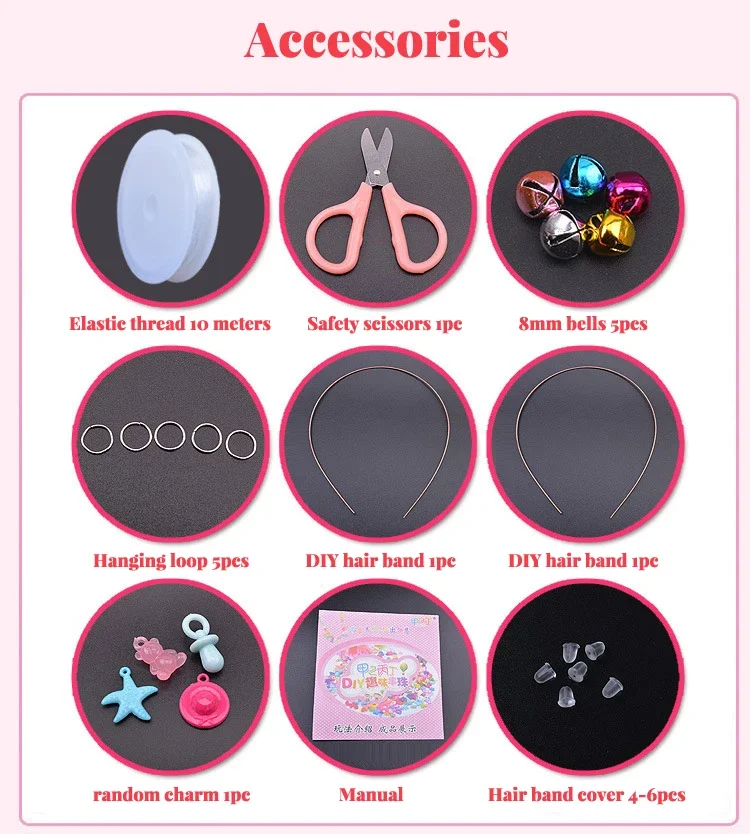 Kit for Make Bracelets Beads Toys for Children DIY 24 Grid Handmade Making Puzzles Beads for Girls Kit Girls Toys for 3 5 7 9 11