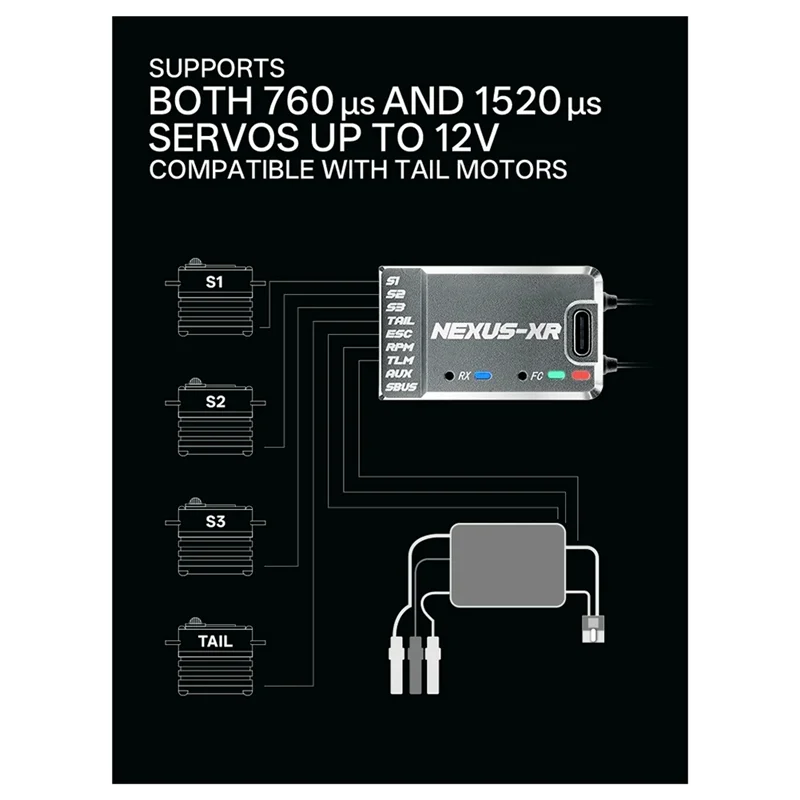 

ABKQ-Helicopter Flight Controller 2.4Ghz ELRS RX ICM42688P 6-Axis MEMS 2.4Ghz ELRS RX For RC Fixed Wing Helicopter