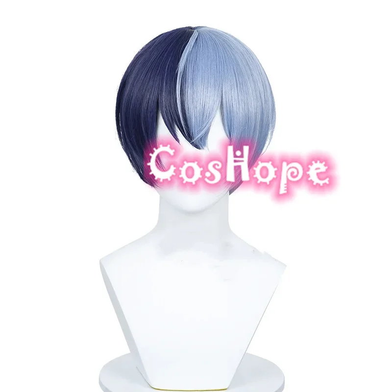 Aoyagi Toya Cosplay Wig Blue Black Mxied Blue Wig Cosplay Anime Wigs Heat Resistant Synthetic Wig