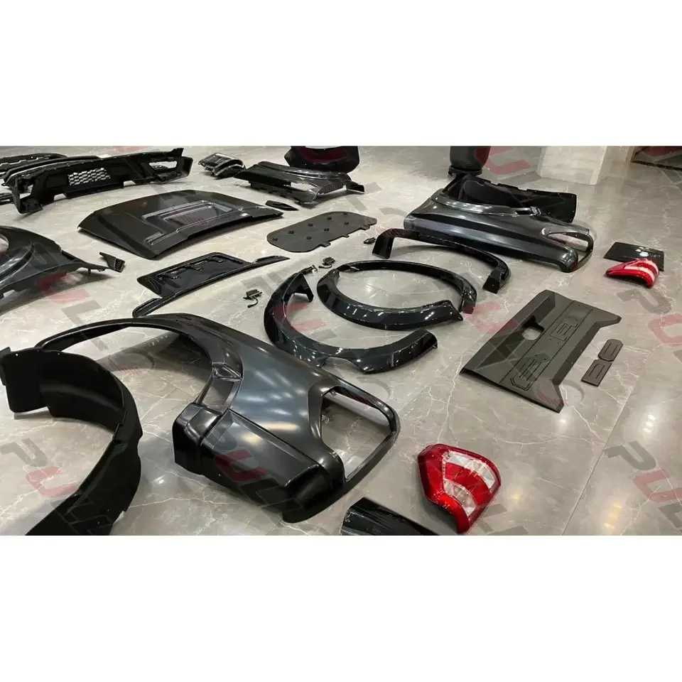 Body Kit Contain Hood Lamp Car Bumper Headlight Fender Eye Brow for FOR-D Ranger 2012-2021 Upgrade to 2021 F150 Raptor