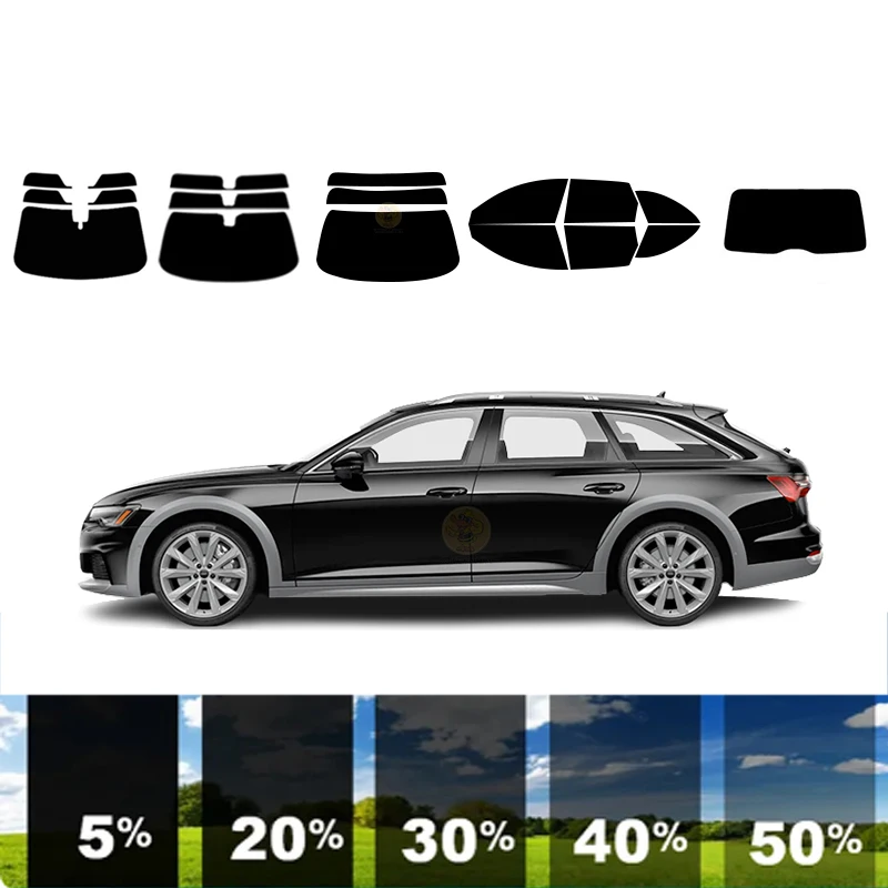 

Предварительно вырезанная съемная тонировочная пленка для окон для автомобиля, 100% УФР, 5%-35%VLT, теплоизоляция, карбон ﻿ Для AUDI A6 4 DR WAGON 2018-2023 гг.
