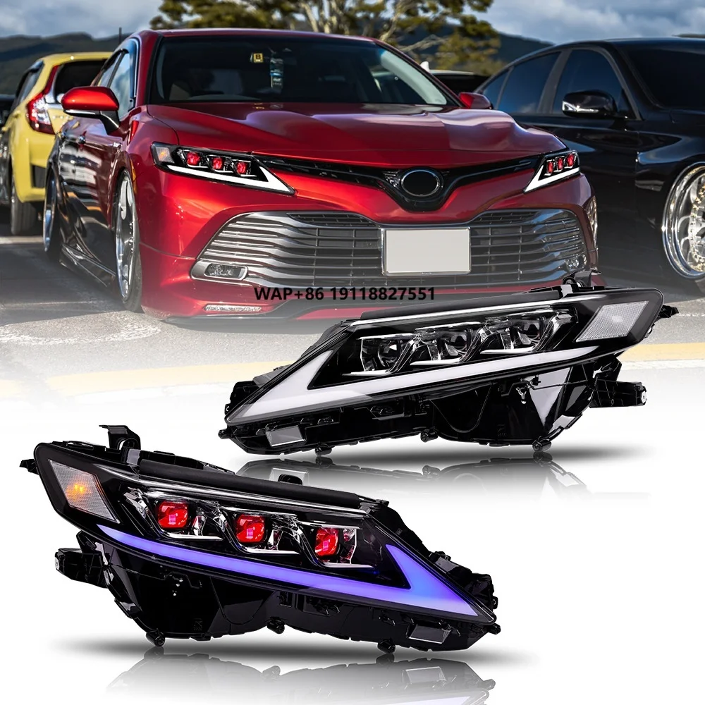 New Headlight Assembly with Devil Eye Headlight 6000k Color Temperature US European Version for Camry 2018-2022