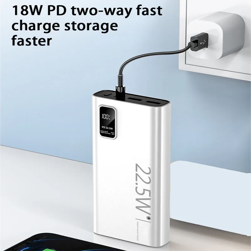 20000 mAh Große Kapazität Power Bank USB C 22,5 W Externe Ersatz Batterie Tragbare Schnelle Ladegerät Für iPhone Samsung Xiaomi