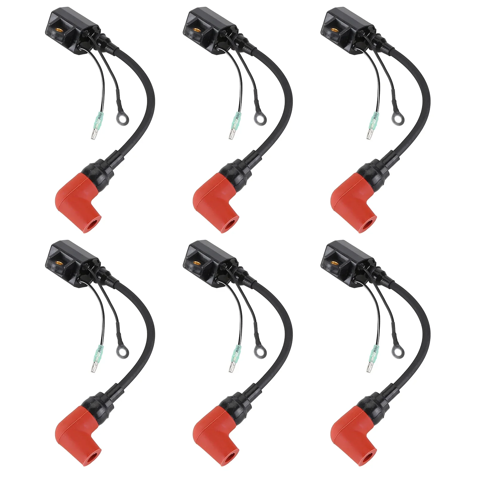 

6 Pcs Heavy Duty Ignition Coils Compatible for Yamaha 100/150/175/200/225HP 6R3-85570-00-00