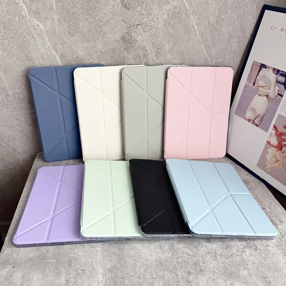 

Shockproof Acrylic Case for Xiaomi Mi Pad 8/8 Pro / 7/7 Pro 11.2 Inch Tablet Protective Y-Fold Back Cover Shell Hard Case