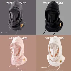 Winter Pullover Hat Neck Cap For Men Women Bicycle Warm Thickened Beanies Fleece Lined Ear Protection Warm Windproof Function